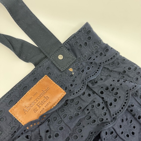 Abercrombie & Fitch Navy Eyelet Tote - Picture 2 of 4